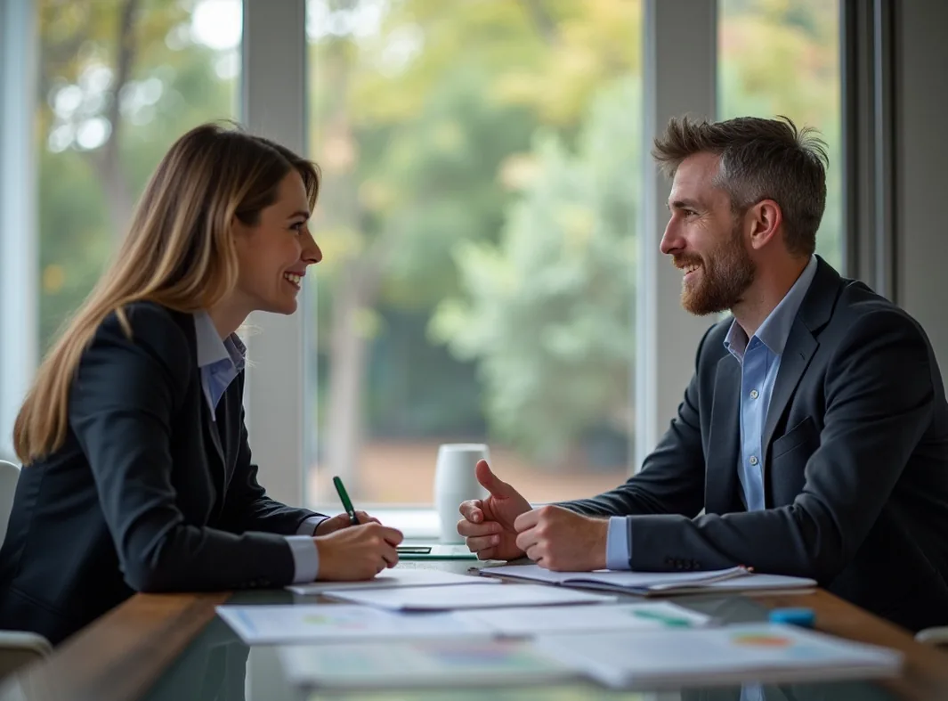 financial planning session with advisor